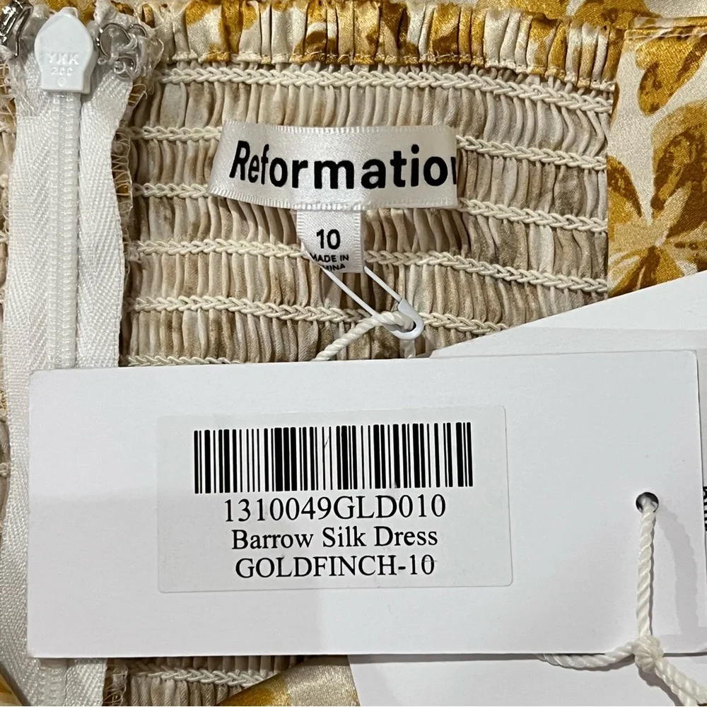 FINAL PRICE NWT NEW Reformation Barrow Silk Maxi Dress - FLAW